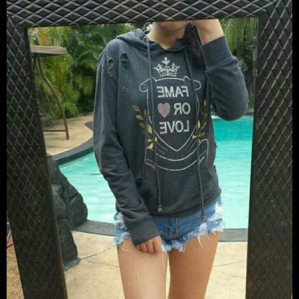 Distressed hoodie